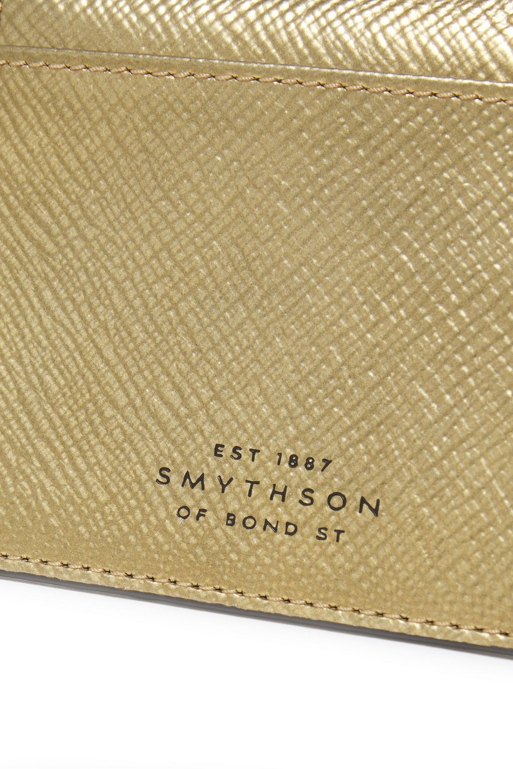 SMYTHSON Metallic textured-leather cardholder