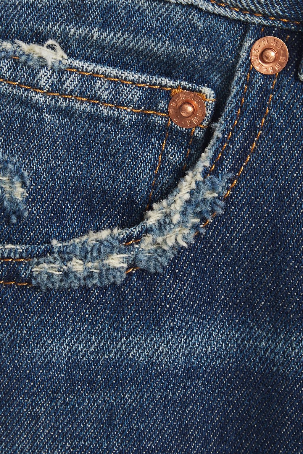 MM6 MAISON MARGIELA Distressed denim culottes
