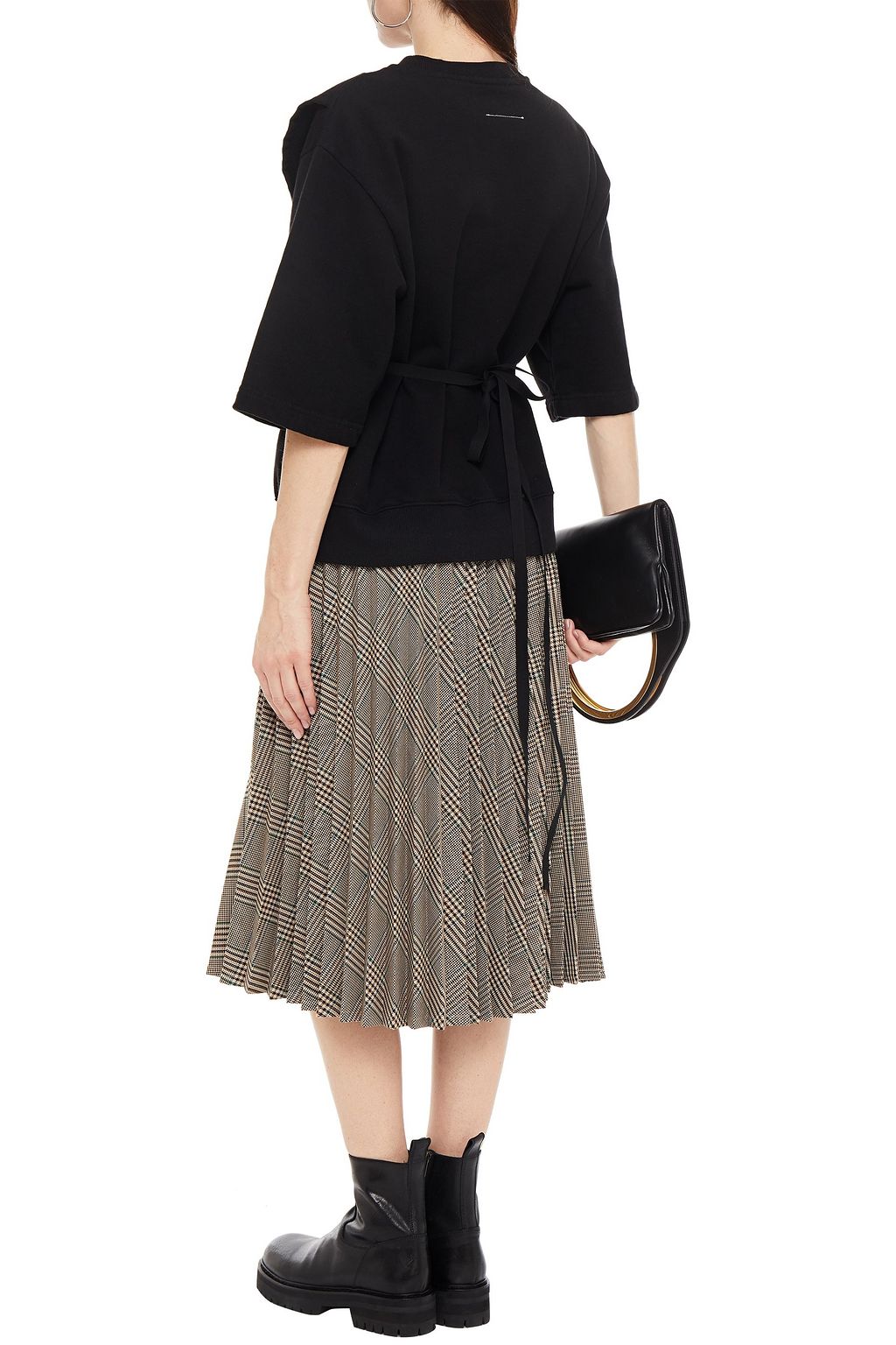 MM6 MAISON MARGIELA Layered mélange French cotton-terry top