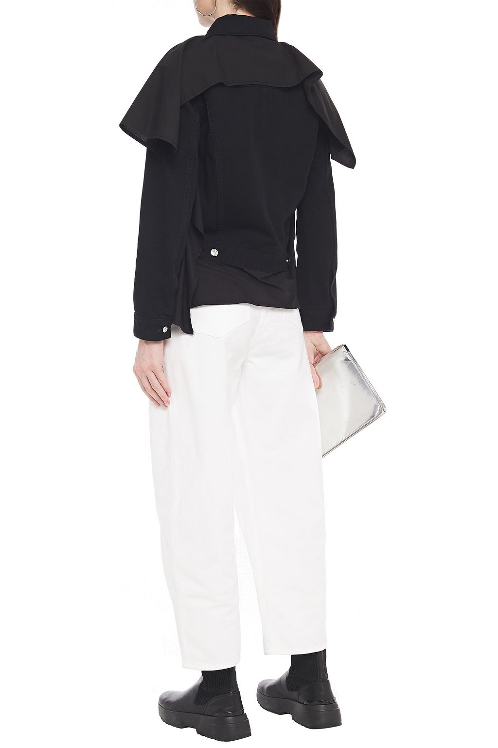 MM6 MAISON MARGIELA Cropped appliquéd boyfriend jeans
