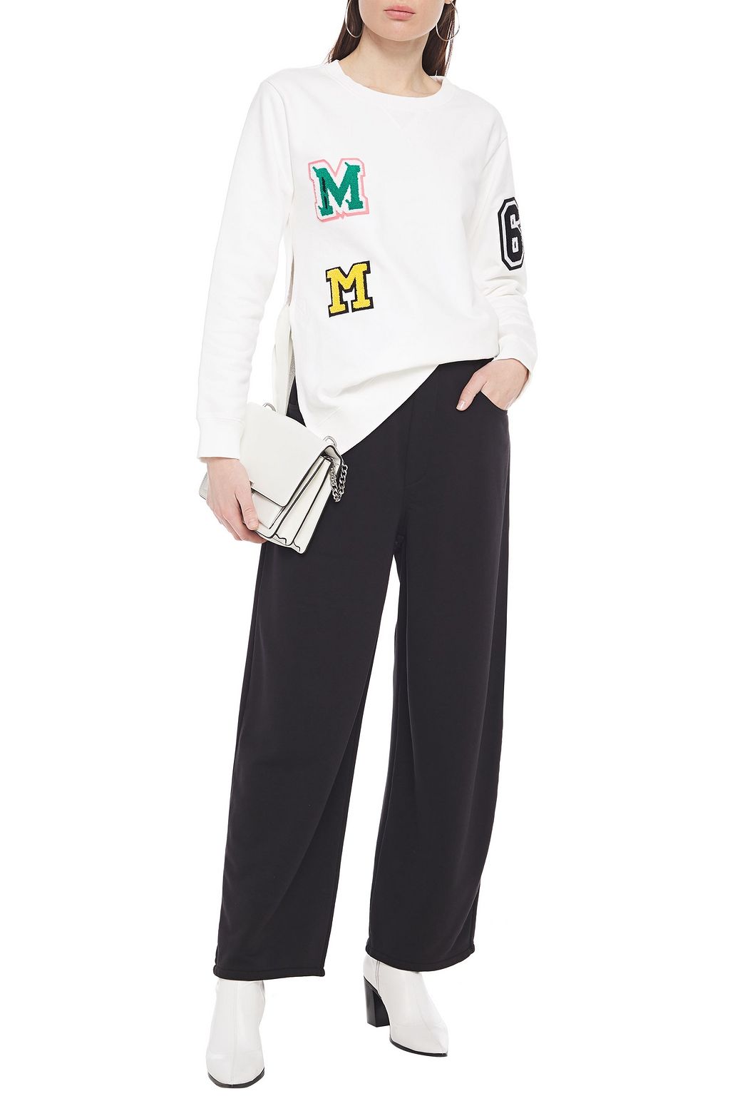 MM6 MAISON MARGIELA Appliquéd French cotton-terry sweatshirt