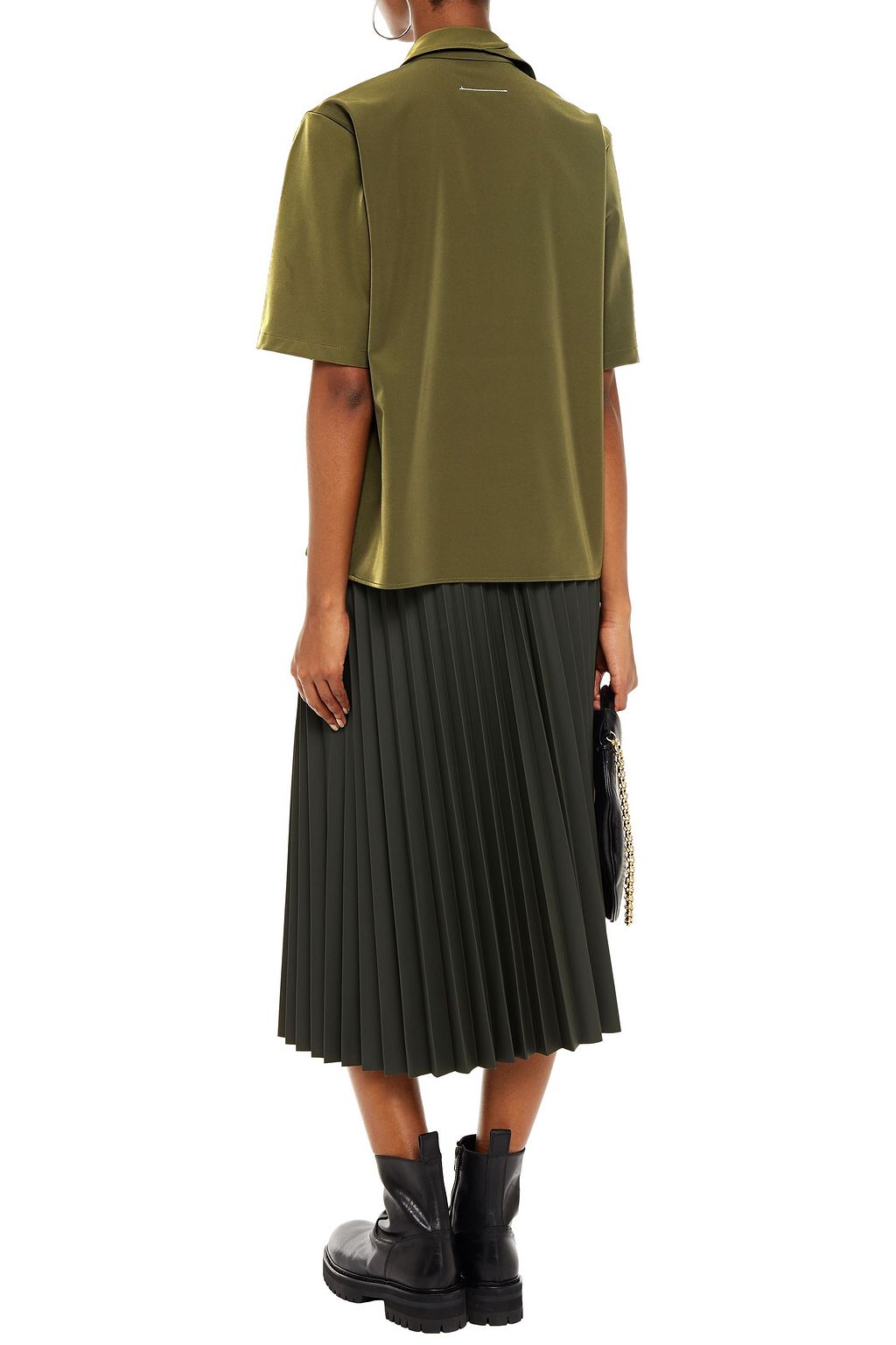 MM6 MAISON MARGIELA Draped stretch-twill shirt