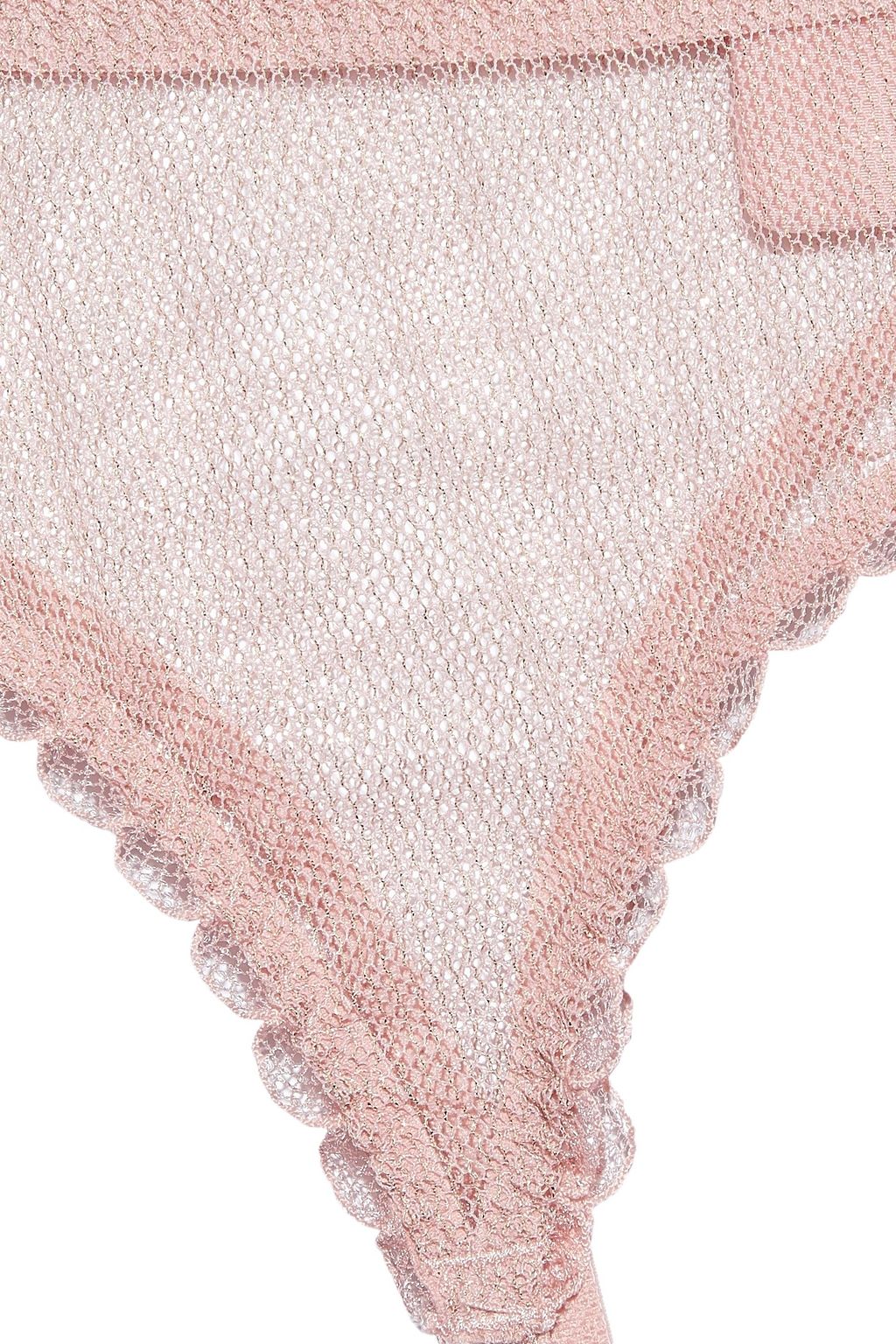 MYLA Verity Close scalloped metallic tulle suspender belt