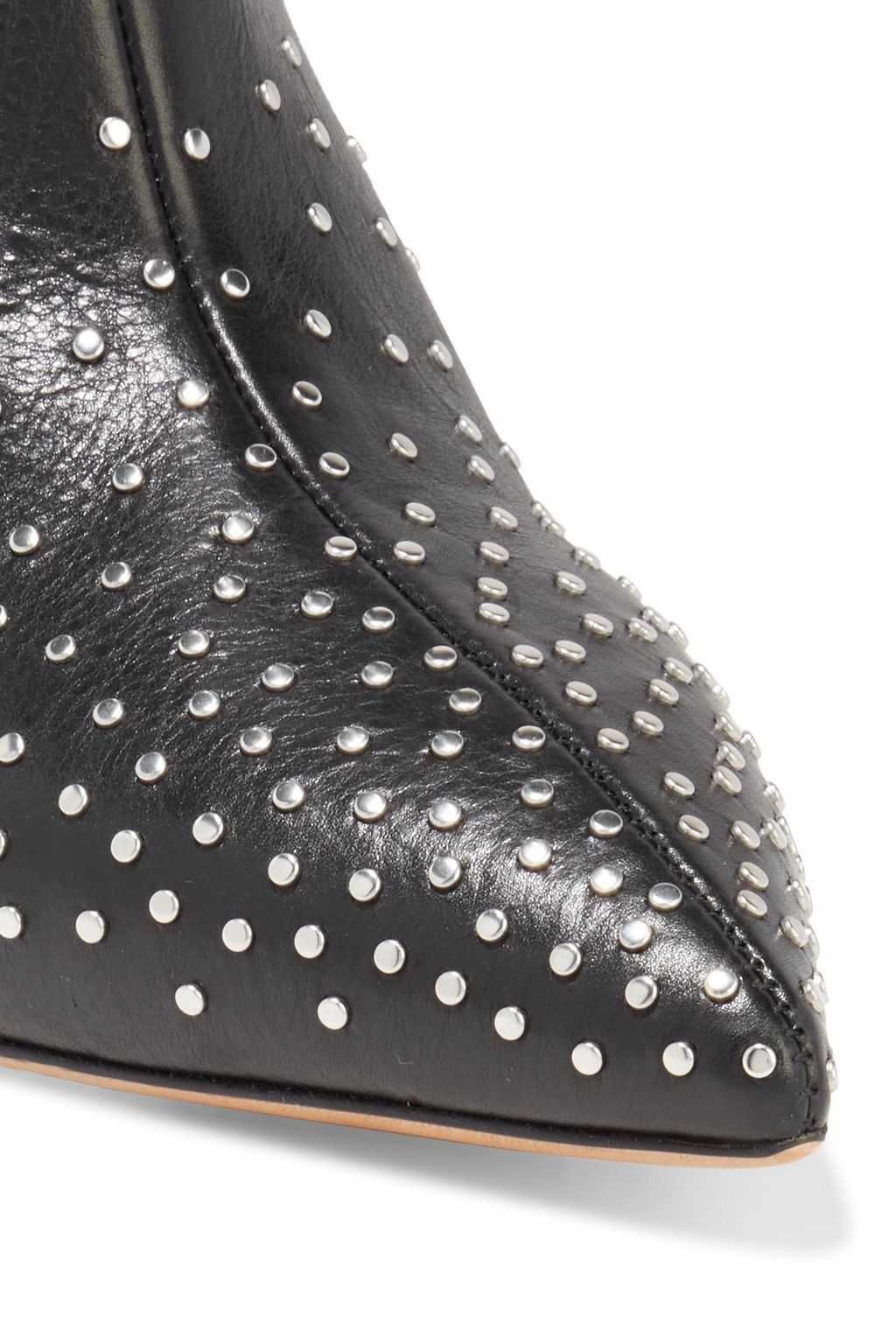 VALENTINO GARAVANI Studded textured-leather knee boots
