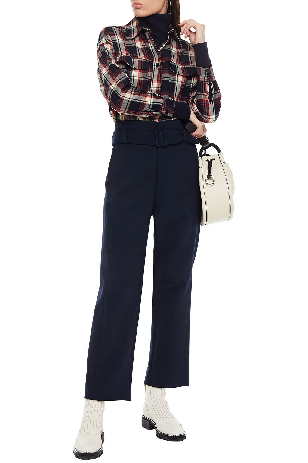 MM6 MAISON MARGIELA Belted twill straight-leg pants