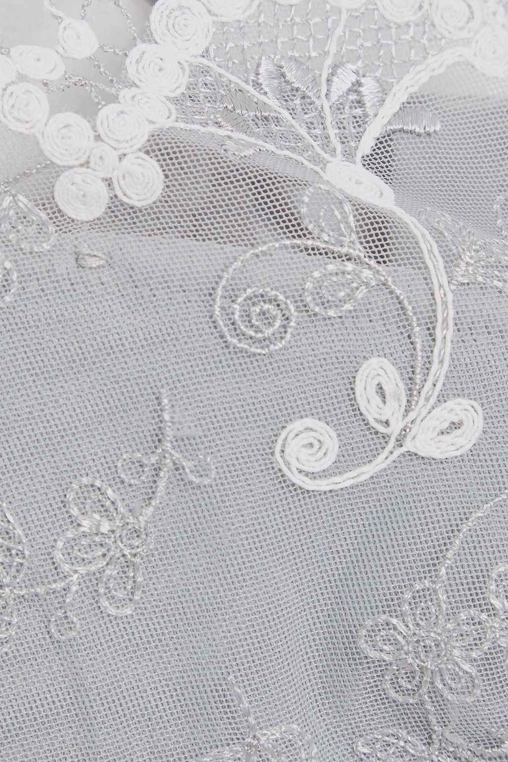 SIMONE PÉRÈLE Embroidered tulle and jacquard underwired bra