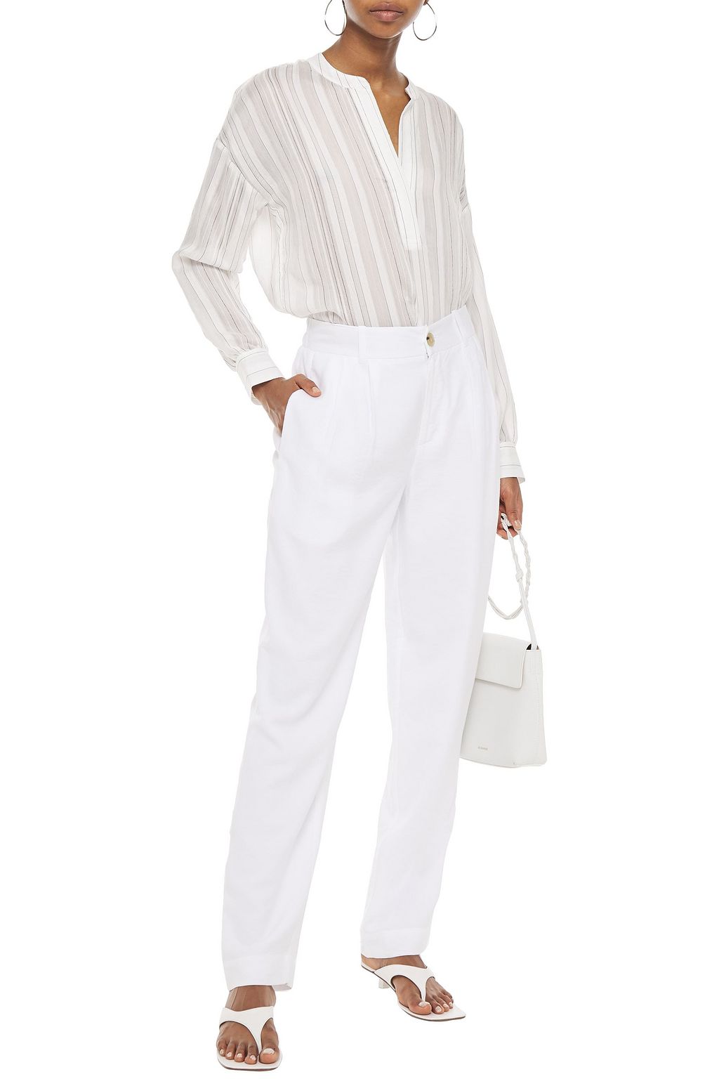 VINCE. Pleated twill tapered pants