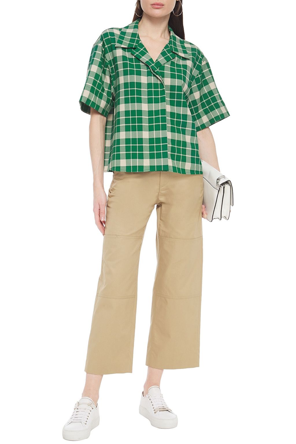 MM6 MAISON MARGIELA Cropped cotton-twill wide-leg pants