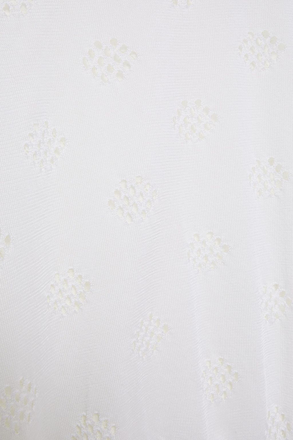 MM6 MAISON MARGIELA Two-tone pointelle-knit cotton-blend sweater