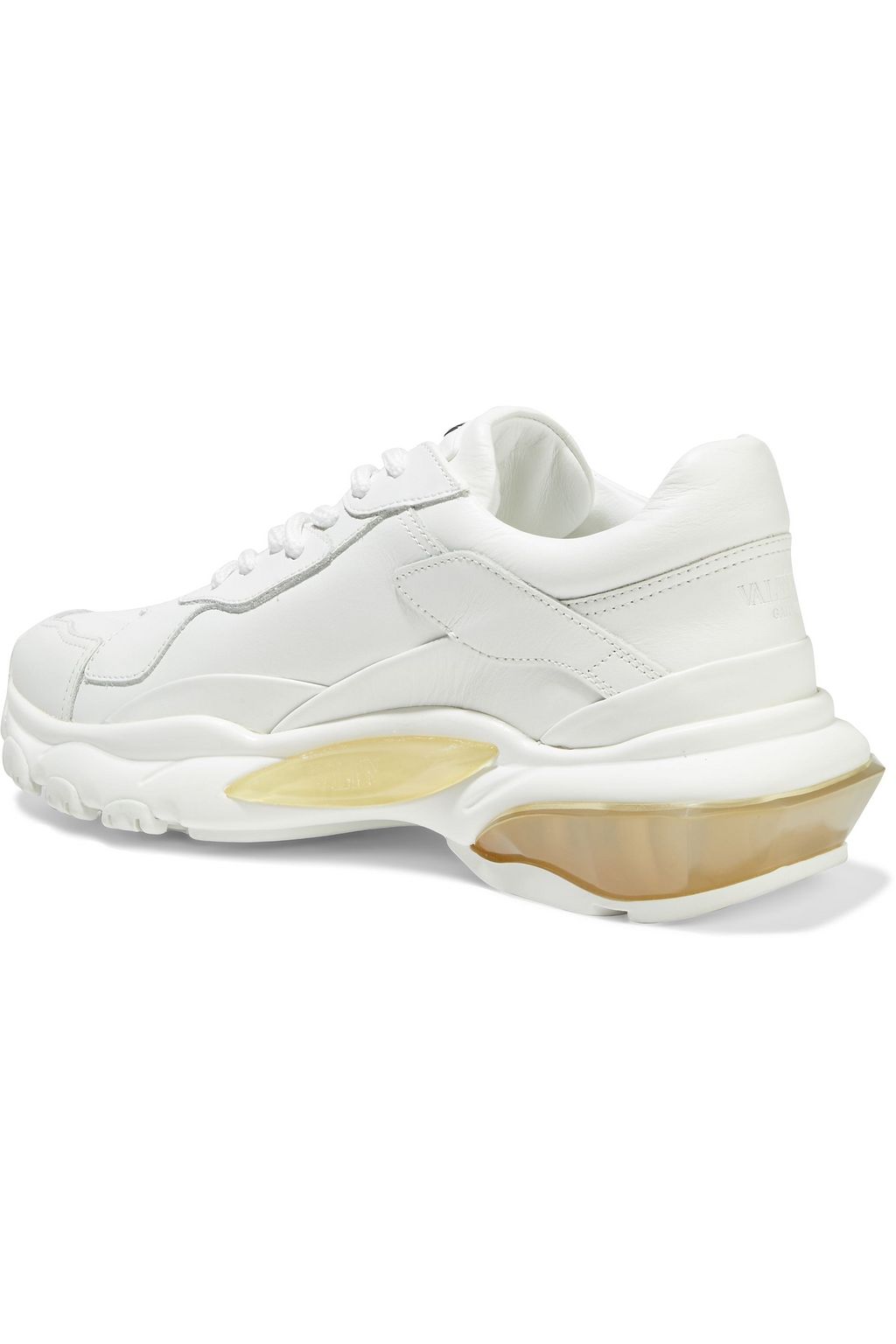 VALENTINO GARAVANI VLTN Open printed leather exaggerated-sole sneakers