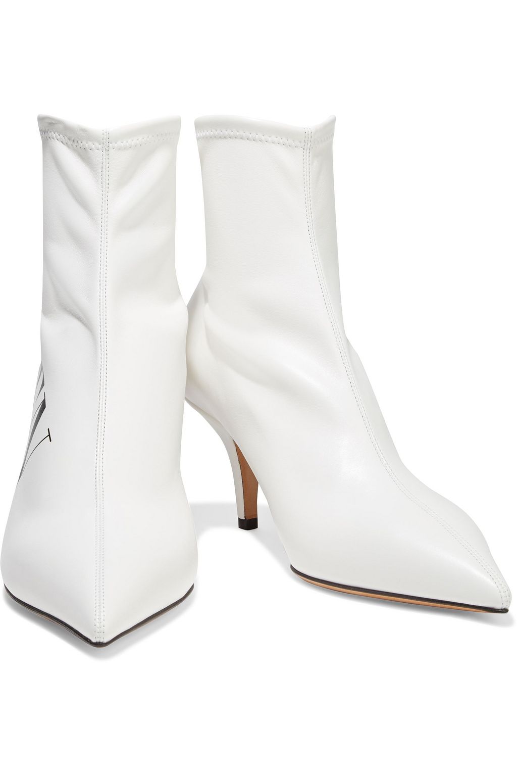 VALENTINO GARAVANI VLTN printed faux stretch-leather sock boots