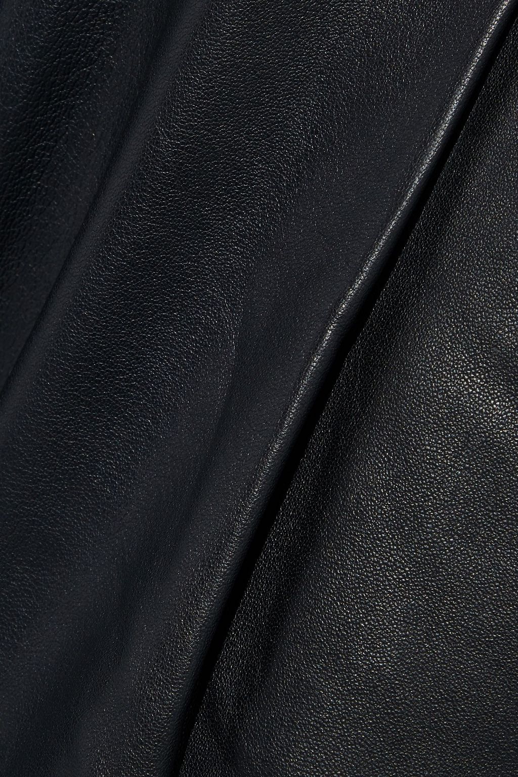 WALTER BAKER Pleated leather straight-leg pants