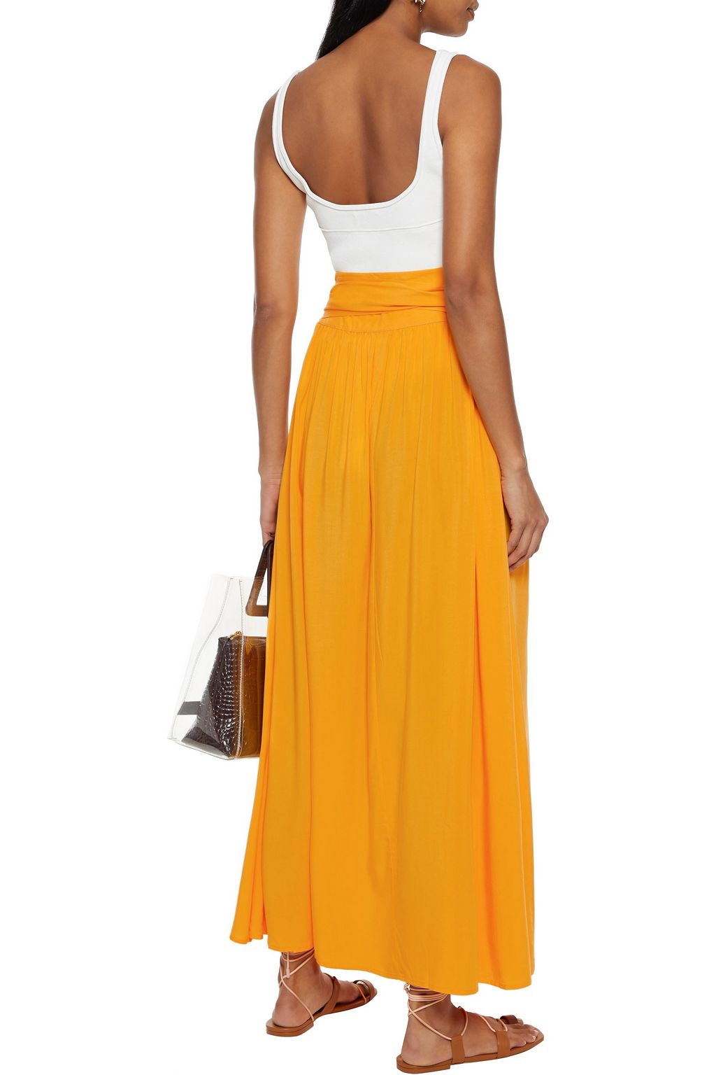 MELISSA ODABASH Elsa wrap-effect voile maxi skirt