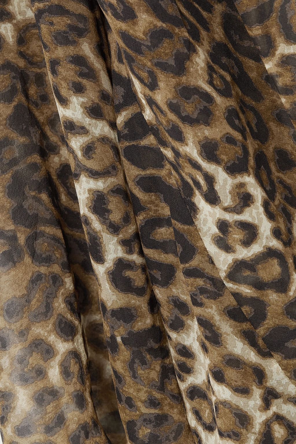 NILI LOTAN Ella leopard-print silk-chiffon maxi skirt
