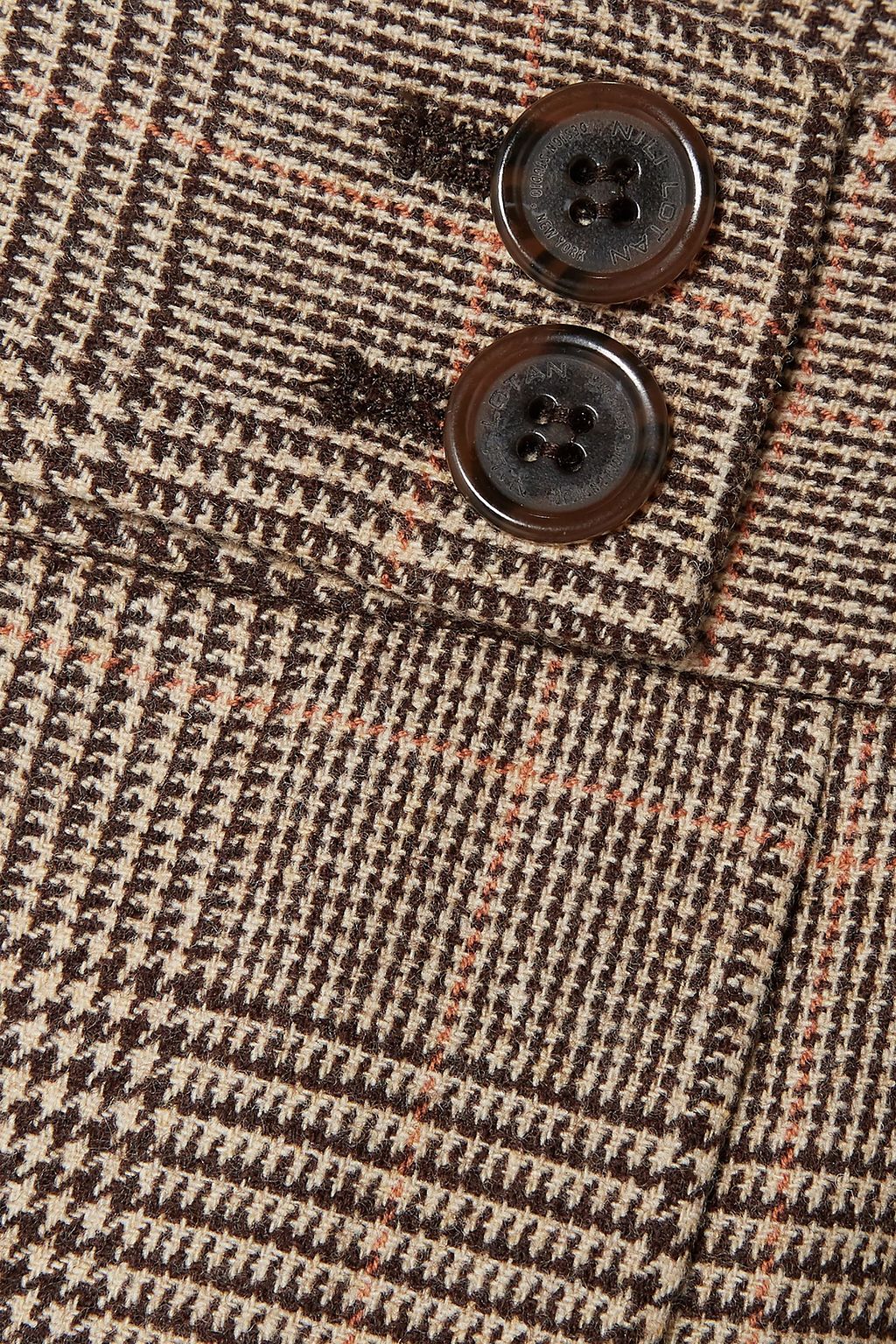 NILI LOTAN Charlotte Prince of Wales checked wool-blend straight-leg pants