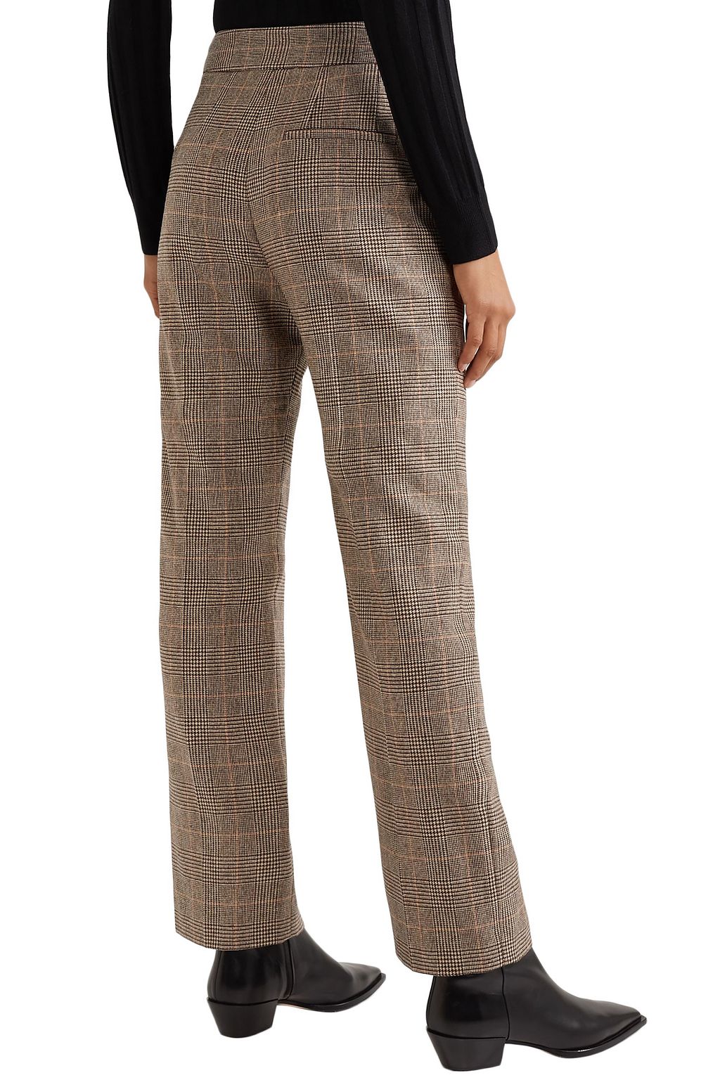 NILI LOTAN Charlotte Prince of Wales checked wool-blend straight-leg pants