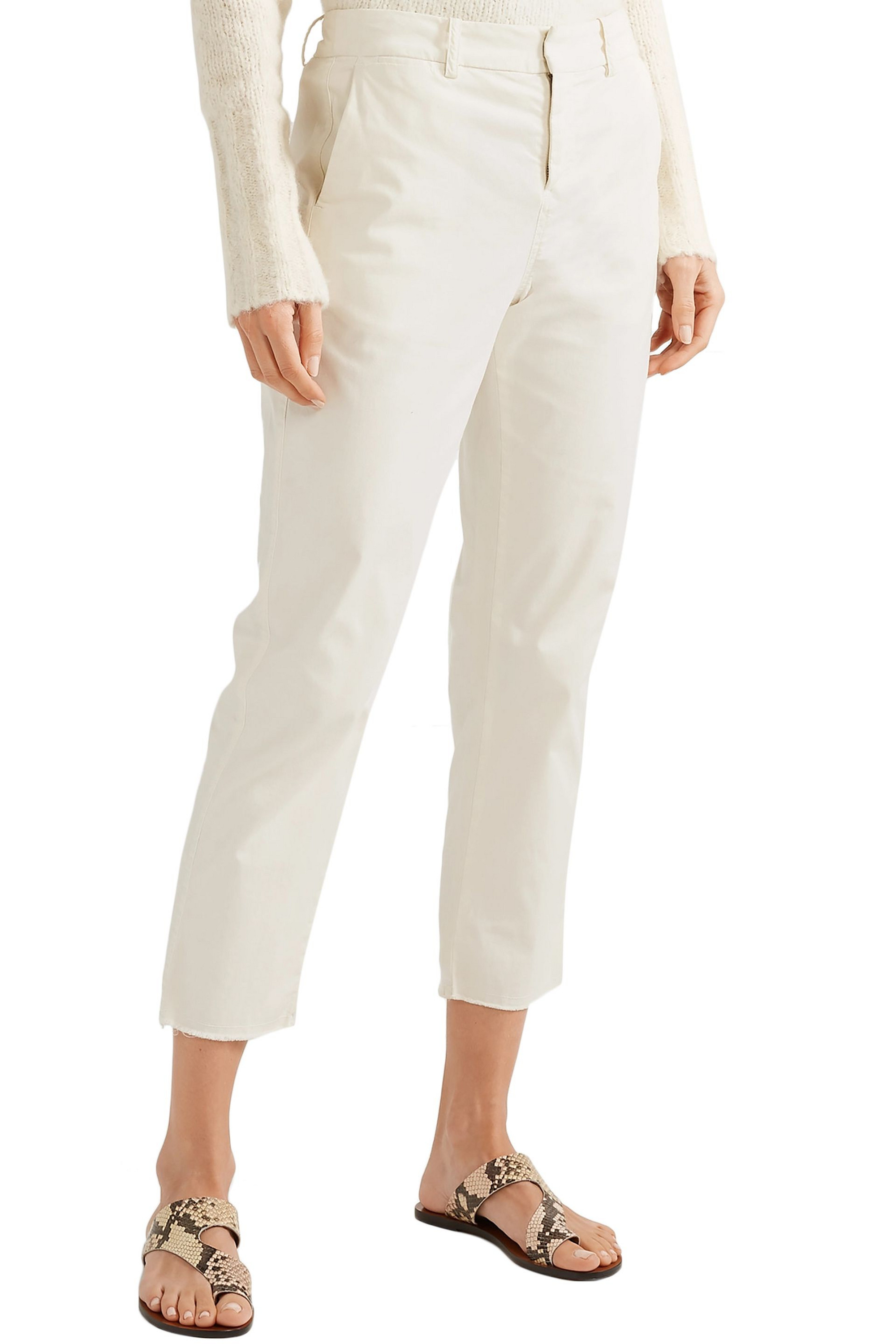 Nili Lotan Montauk cropped cotton-blend twill slim-leg pants