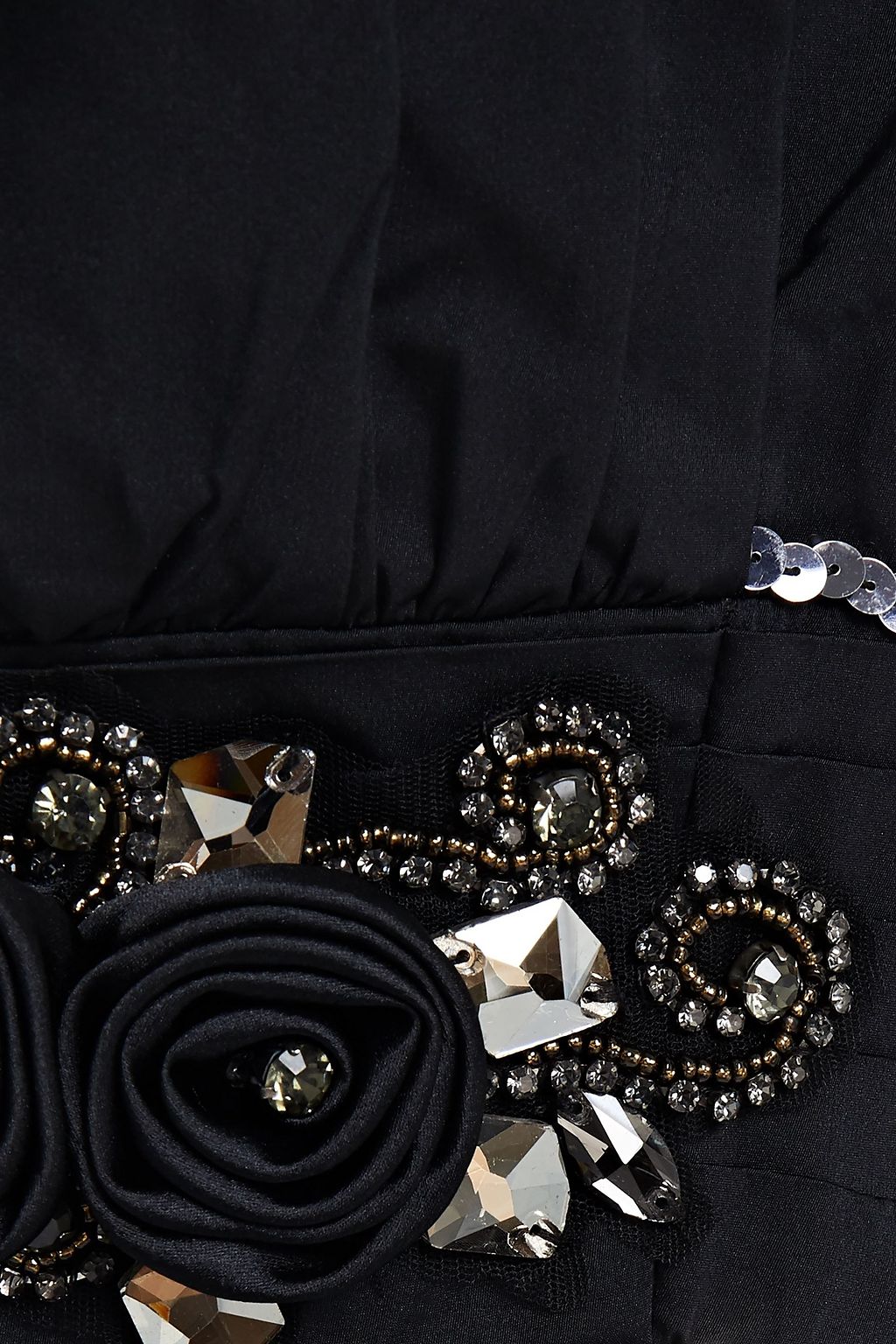 MM6 MAISON MARGIELA Embellished pleated taffeta bustier top