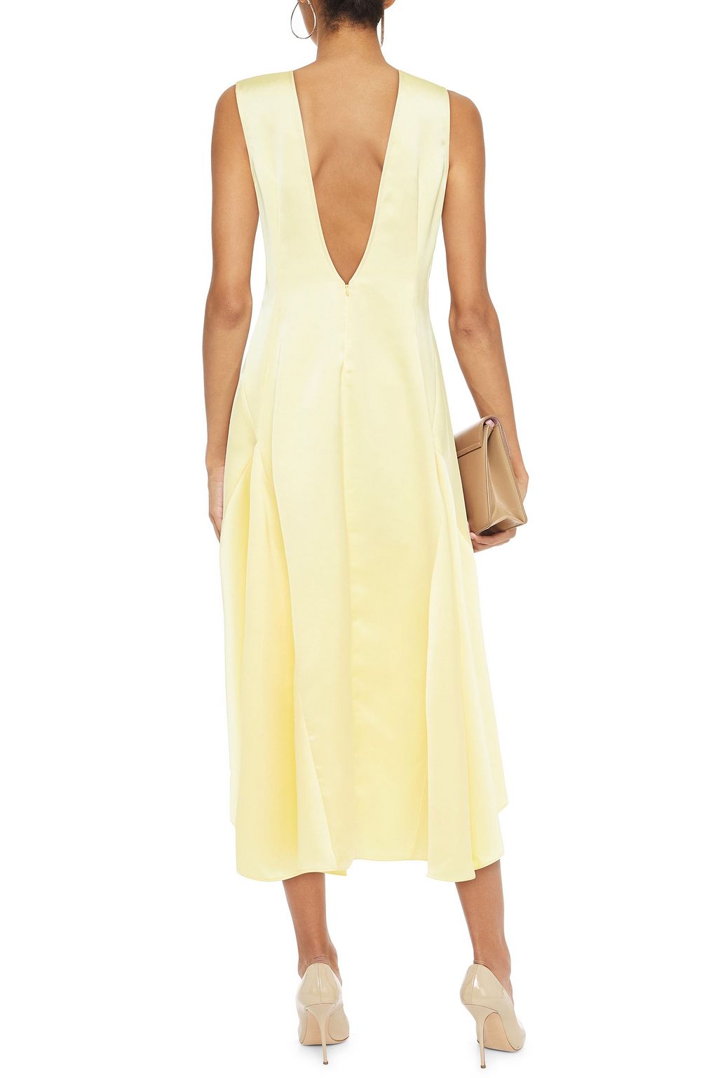 CEDRIC CHARLIER Satin midi dress