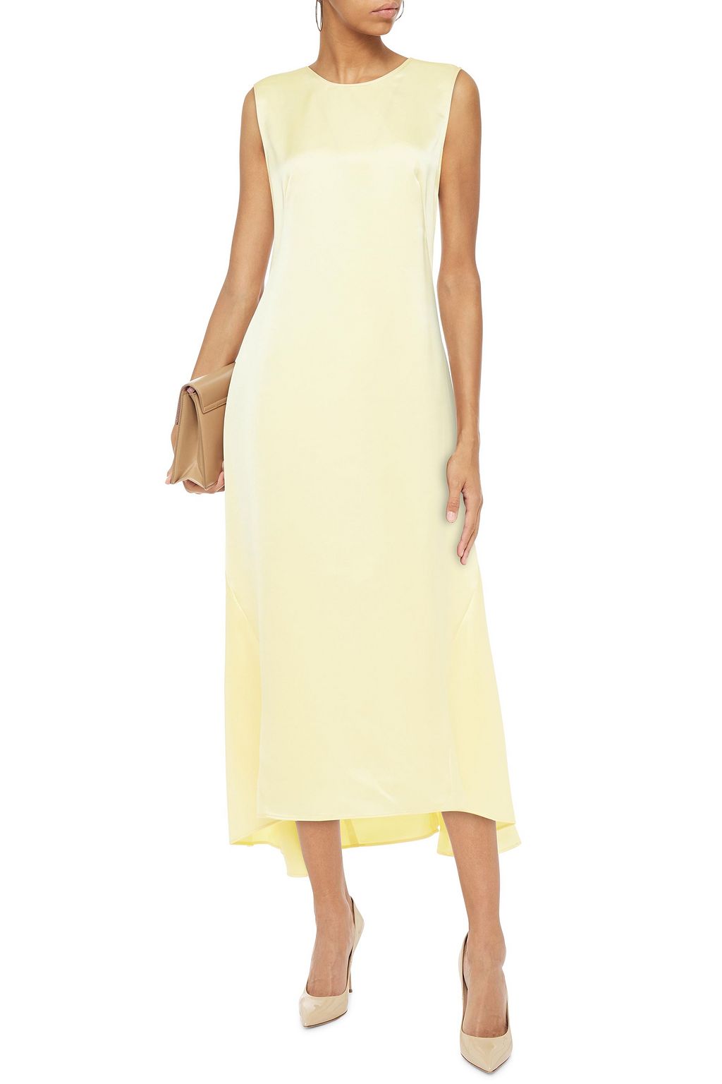CEDRIC CHARLIER Satin midi dress