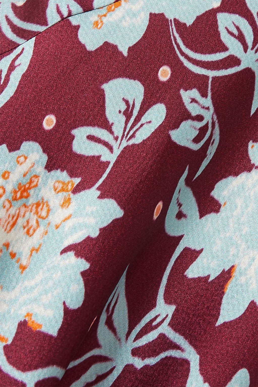 CHLOÉ Asymmetric floral-print silk midi skirt