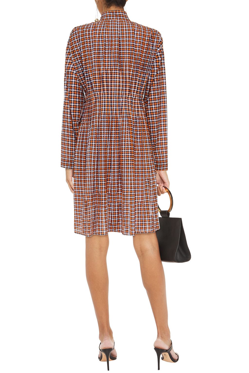 CEDRIC CHARLIER Gingham seersucker dress