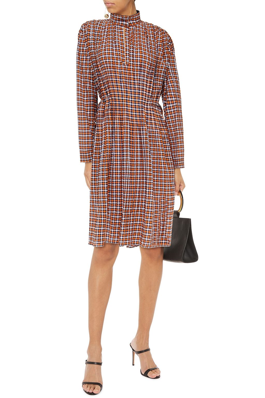 CEDRIC CHARLIER Gingham seersucker dress