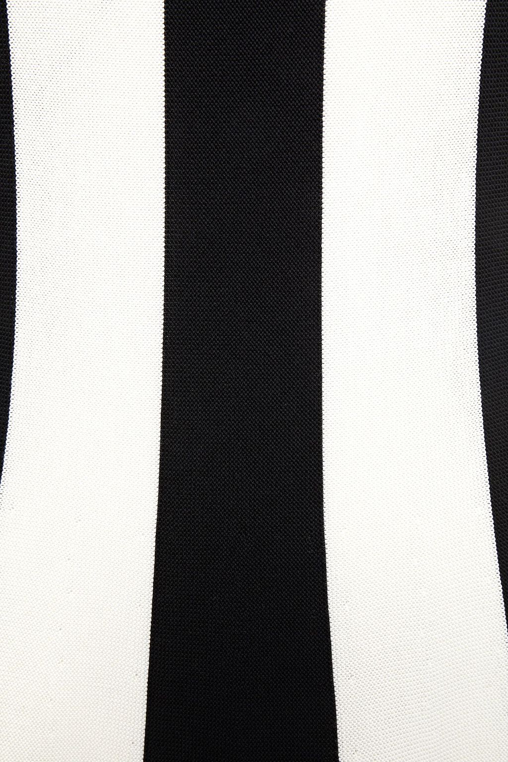 OSCAR DE LA RENTA Striped silk and cotton-blend midi dress