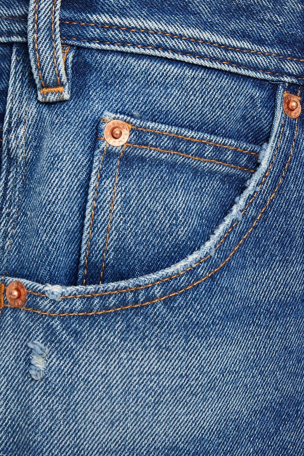 MM6 MAISON MARGIELA Cropped distressed high-rise straight-leg jeans