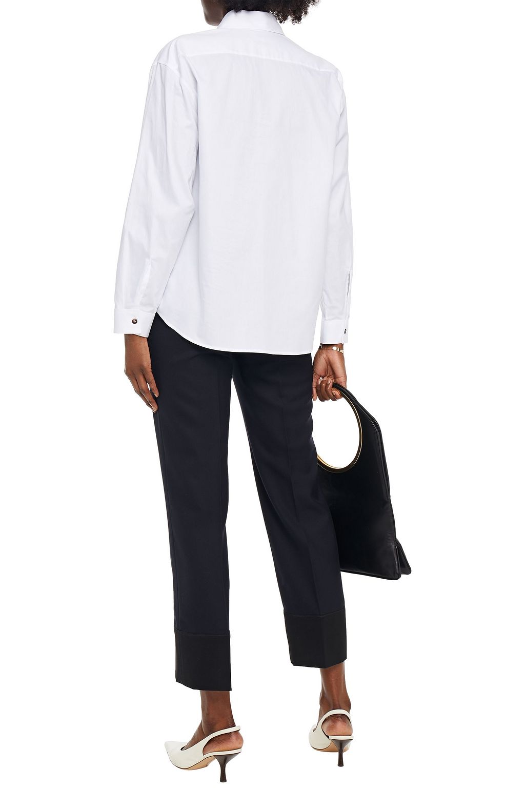 CEDRIC CHARLIER Pleated cotton shirt
