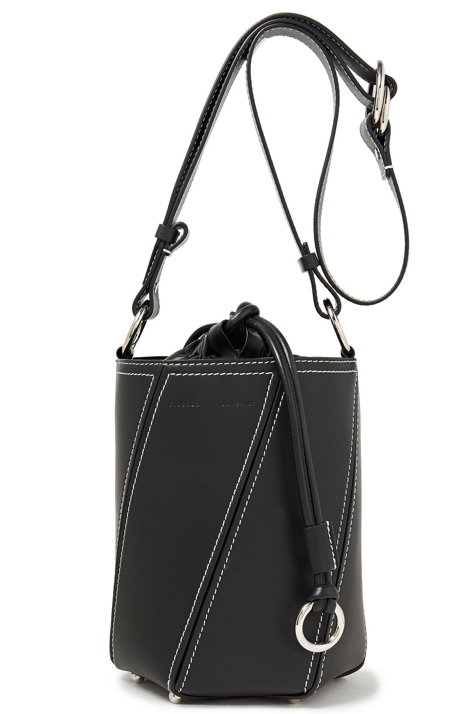 Proenza Schouler Woman Hex Paneled Leather Bucket Bag Black Size --