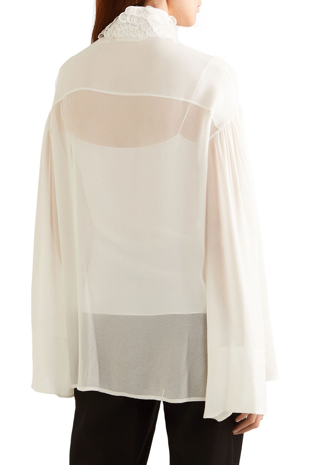 THE ROW Sarabee Bluse aus Chiffon mit Stickereien