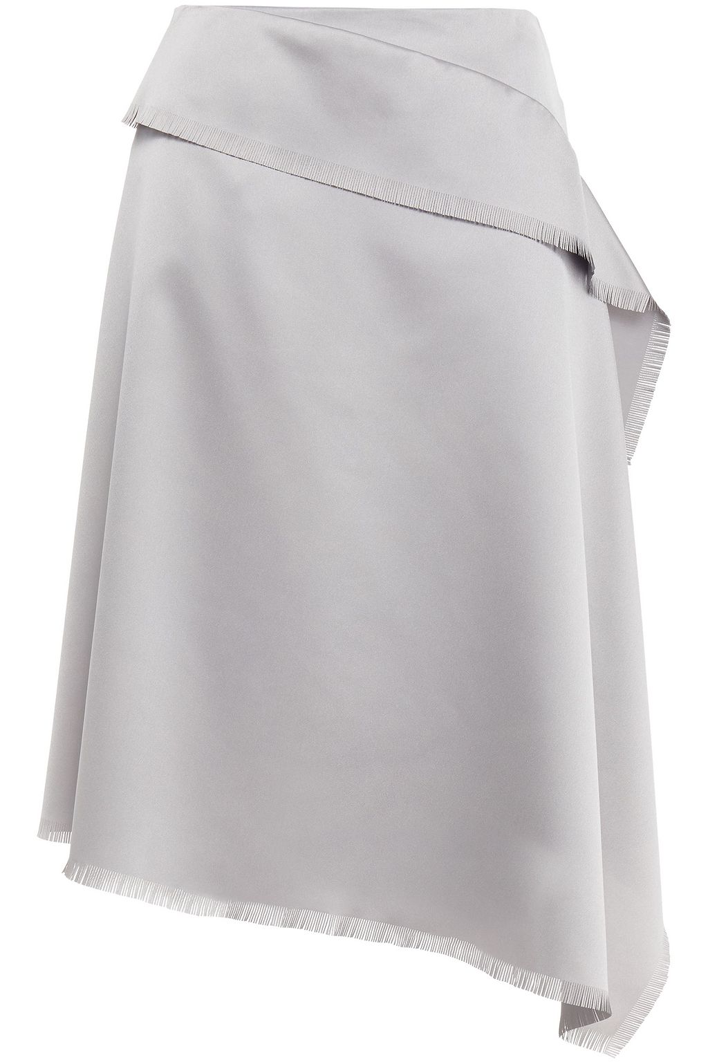 mid length satin skirts grey