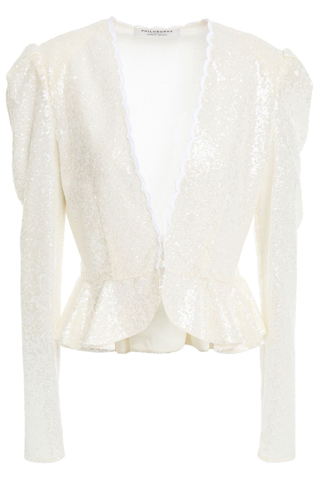 ivory peplum jacket