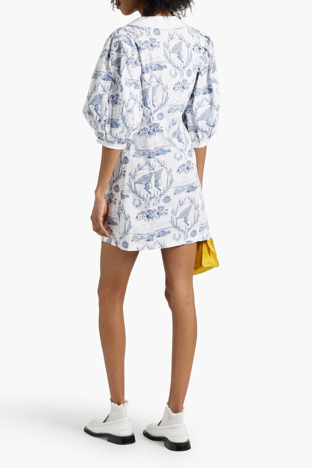 SINDISO KHUMALO Printed cotton-poplin mini dress