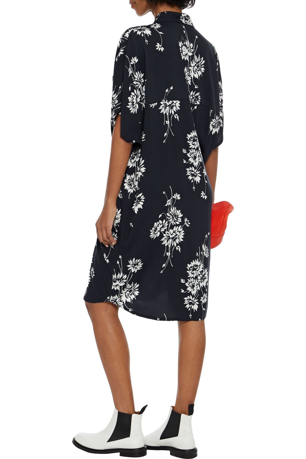 MCQ ALEXANDER MCQUEEN Floral-print twill shirt dress
