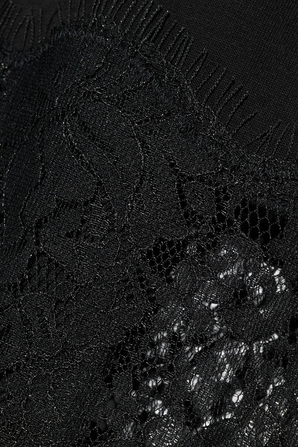MCQ ALEXANDER MCQUEEN Lace-paneled cotton-jersey dress
