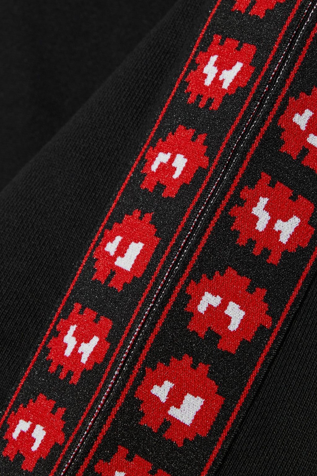 MCQ ALEXANDER MCQUEEN Jacquard-trimmed French cotton-terry hoodie