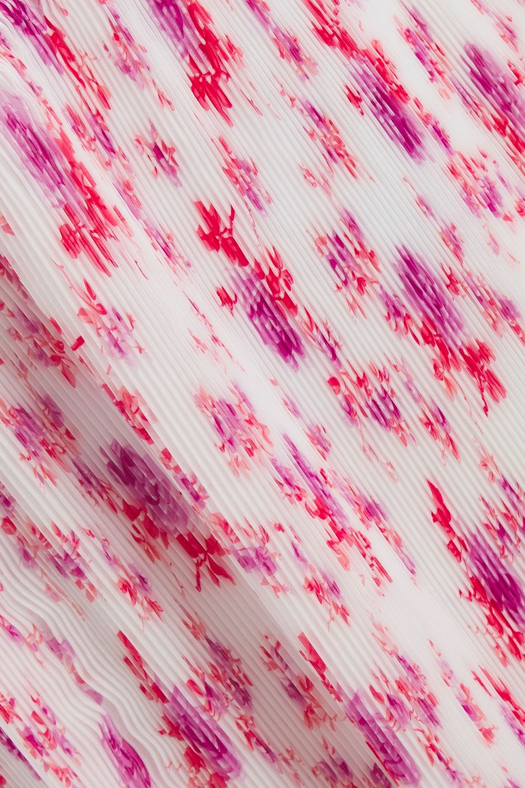 PHILOSOPHY DI LORENZO SERAFINI Ruffled floral-print plissé-chiffon maxi dress