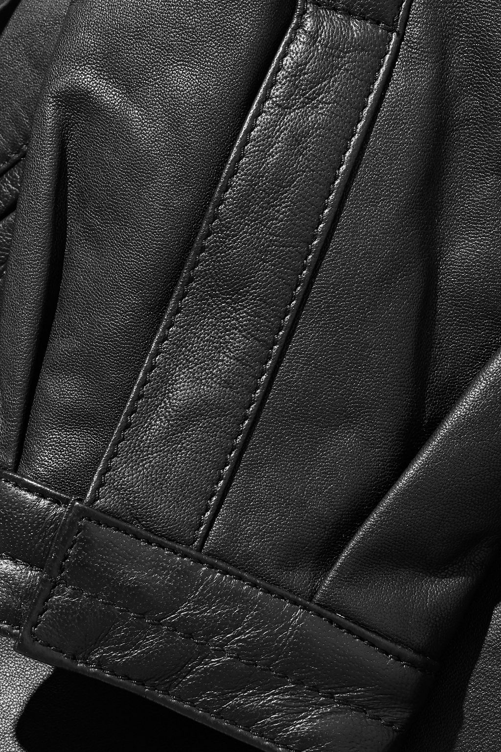 WALTER BAKER Clara belted leather shirt dress