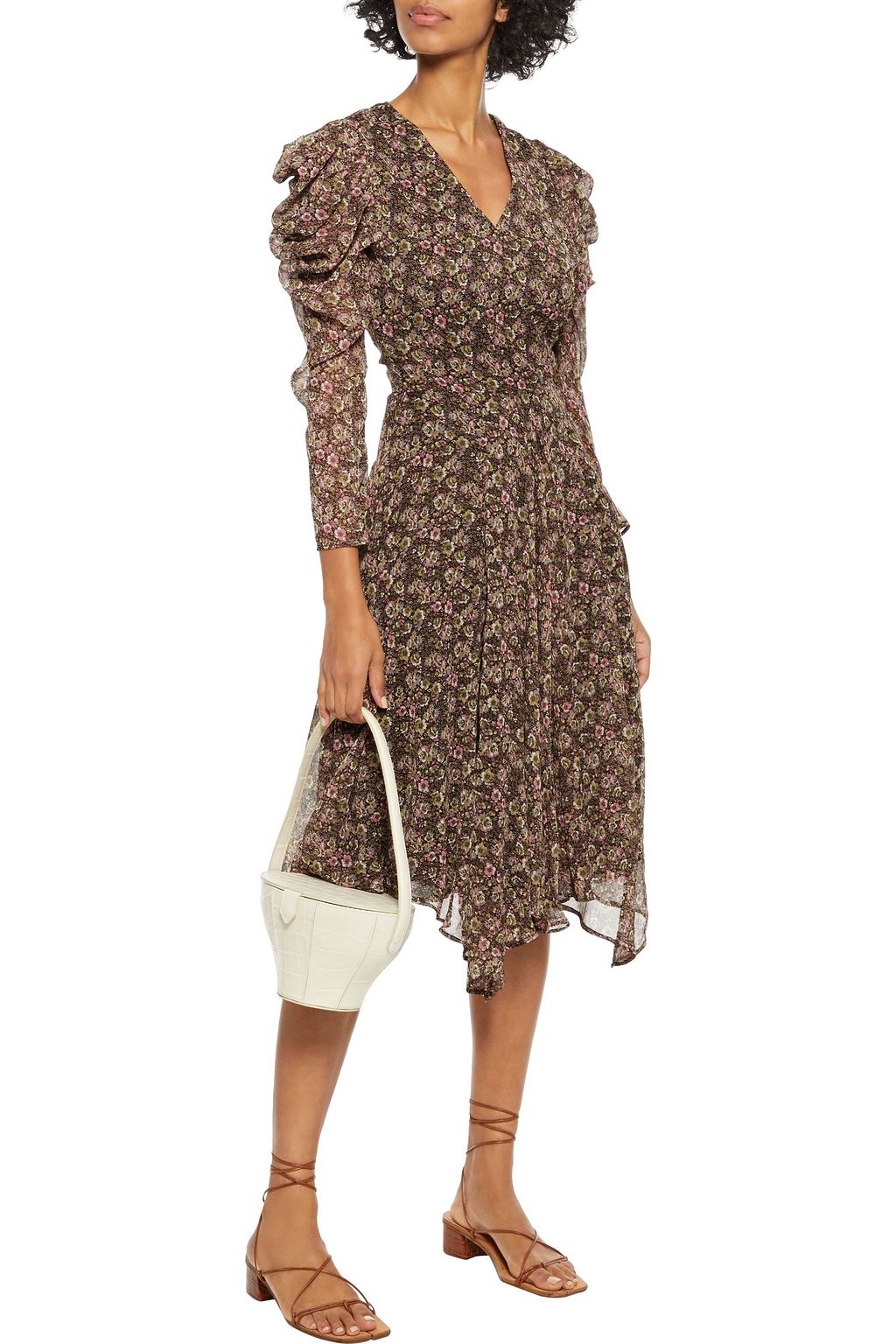 WALTER BAKER Abby asymmetric floral-print georgette dress