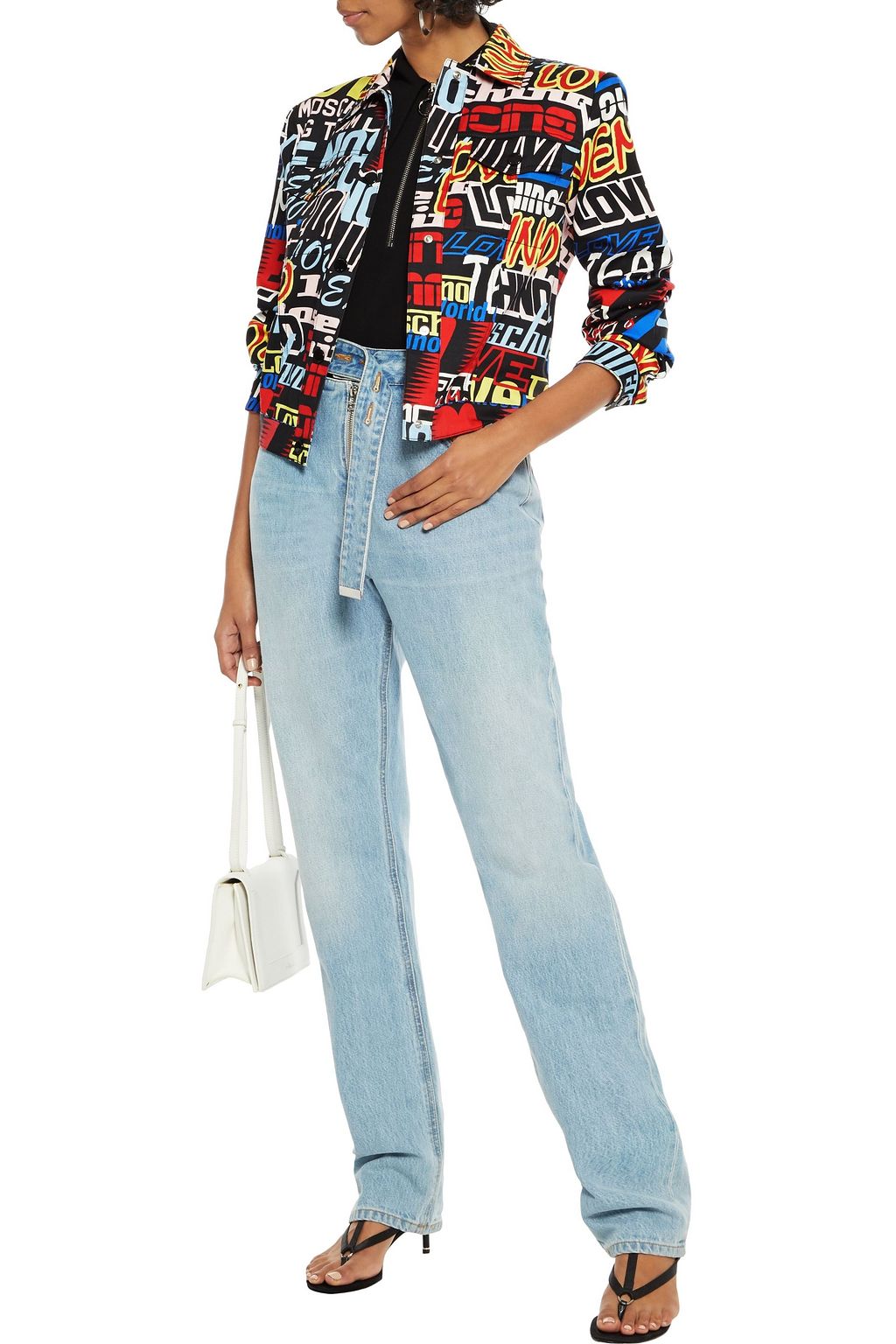 LOVE MOSCHINO Printed denim jacket