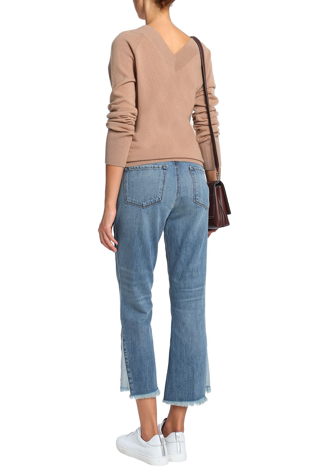 J BRAND Frayed high-rise straight-leg jeans