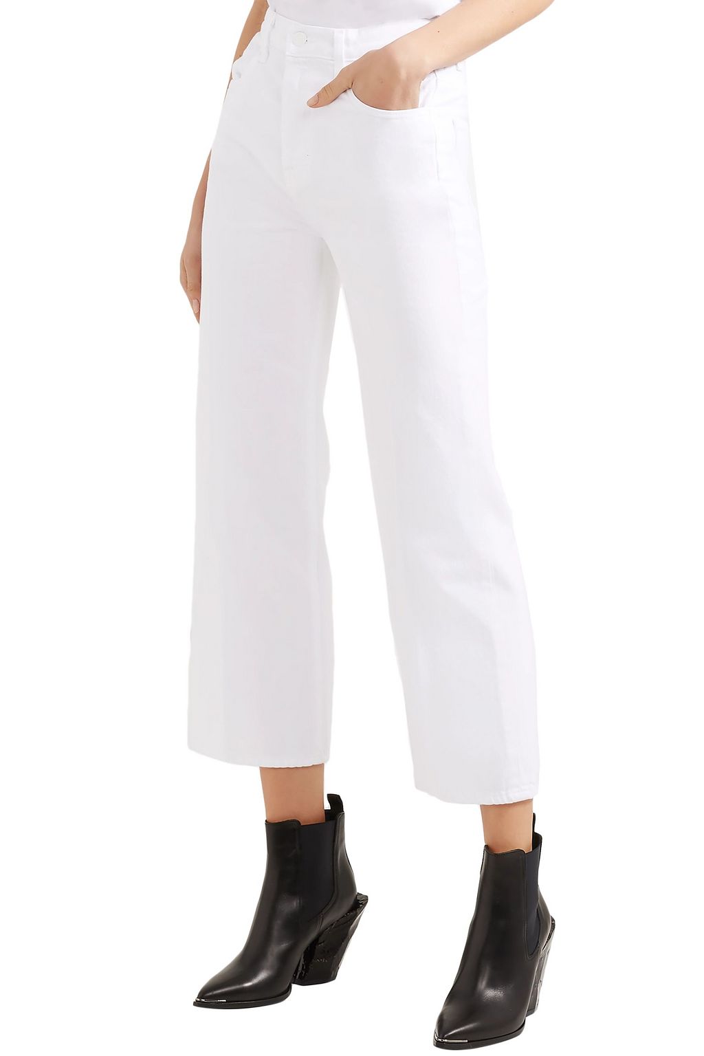 J BRAND Joan cropped high-rise wide-leg jeans