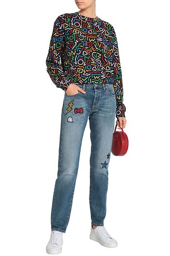 Moschino Multicolor Cotton Straight-Leg Jeans main image 0