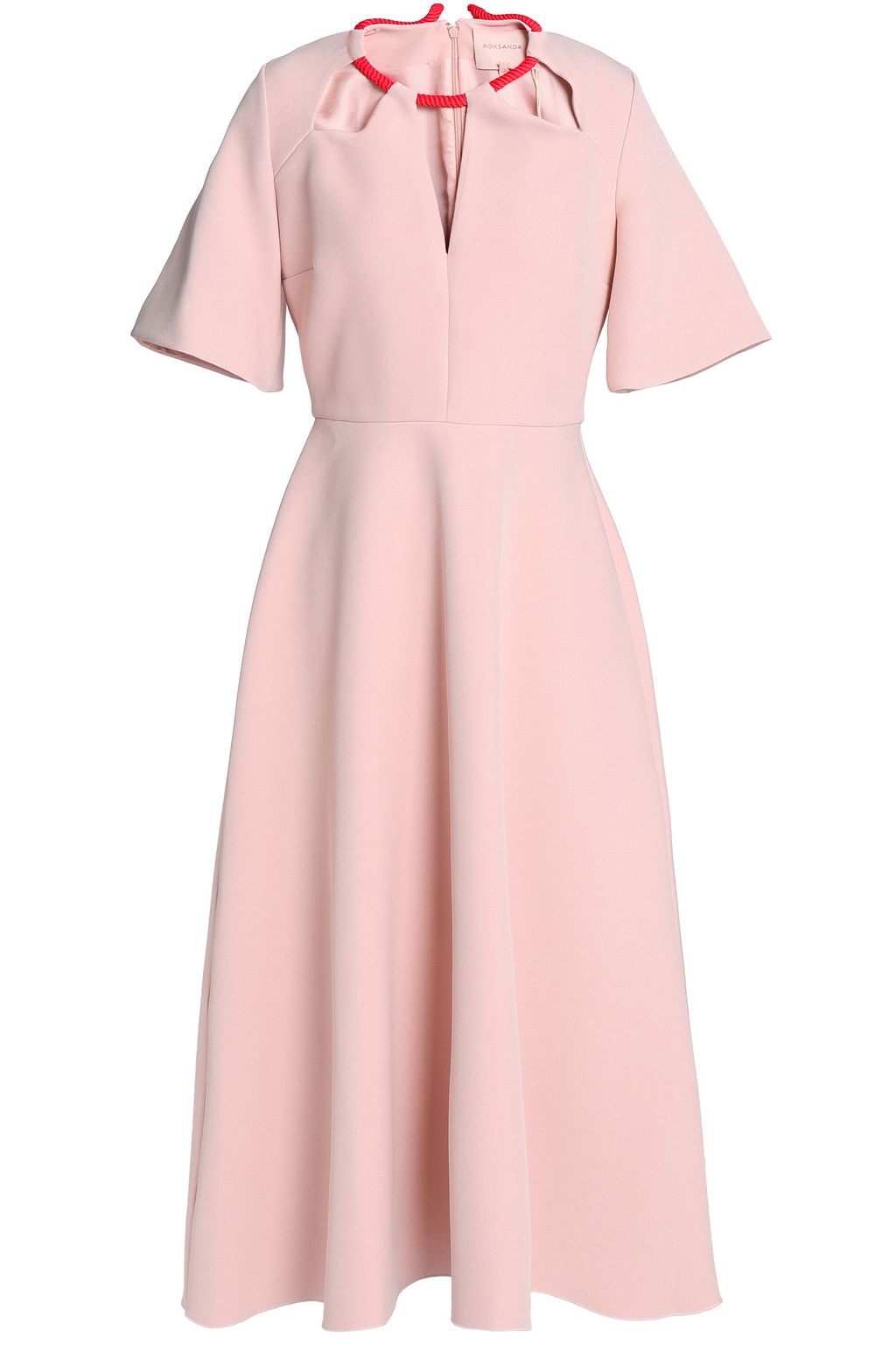 pastel pink midi dress