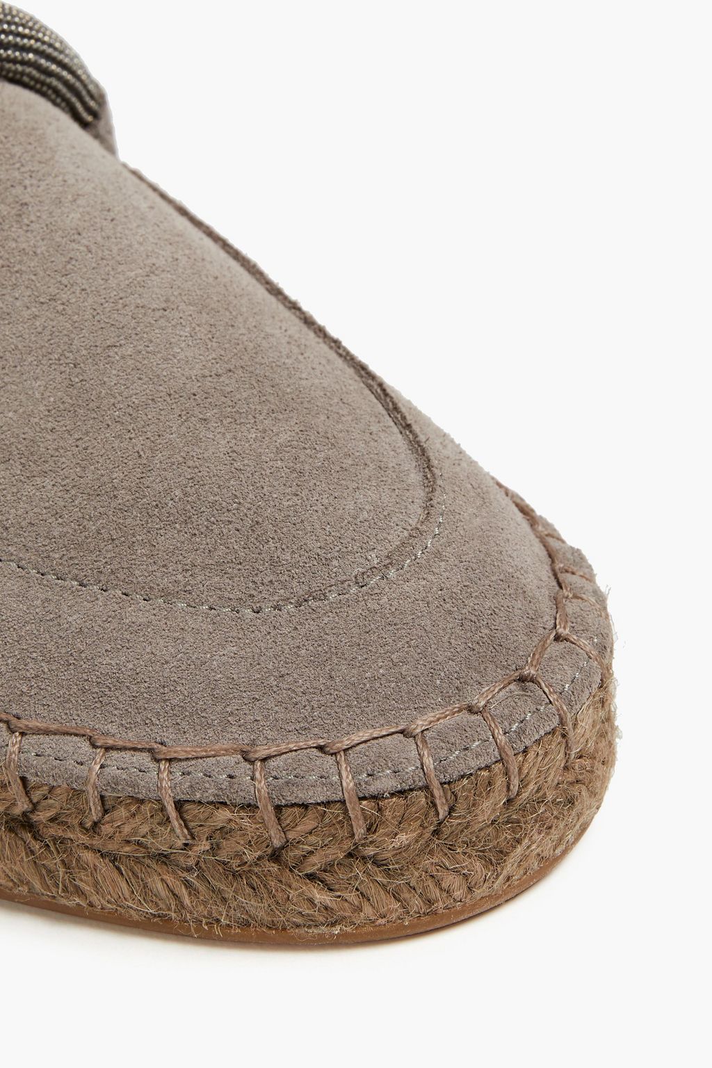 BRUNELLO CUCINELLI Bead-embellished suede loafers