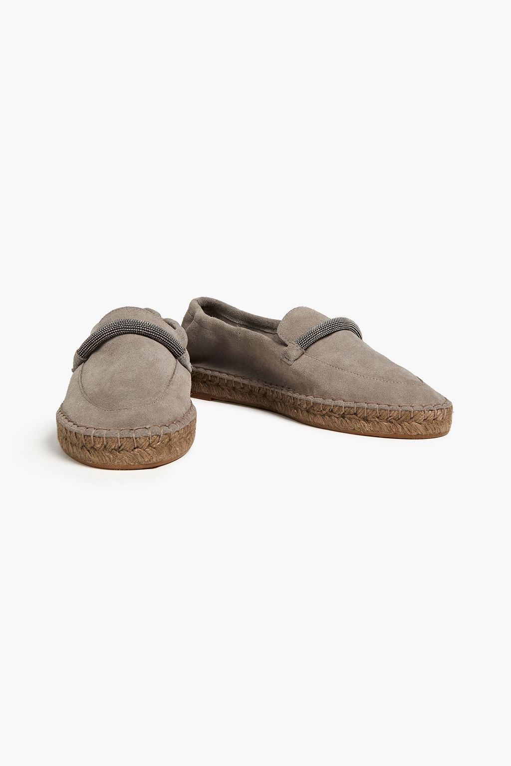 BRUNELLO CUCINELLI Bead-embellished suede loafers