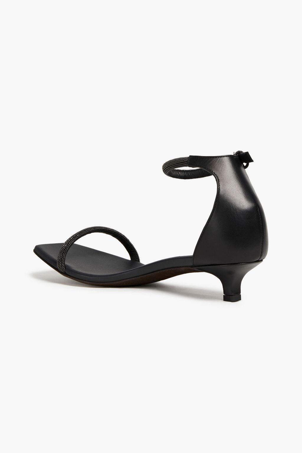 BRUNELLO CUCINELLI Bead-embellished leather sandals