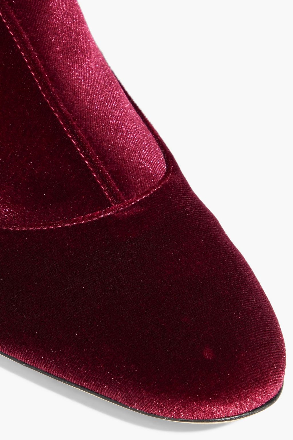 SERGIO ROSSI Stretch-velvet over-the-knee boots